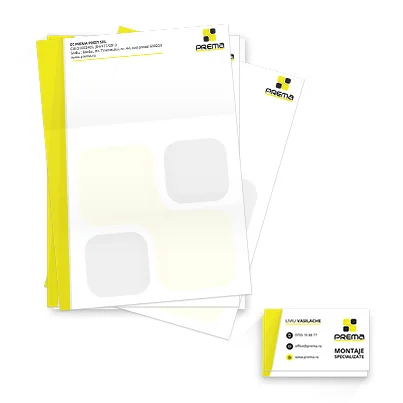 Design identitate companie Prema - montaje specializate structuri din sticla si usi sectionate
