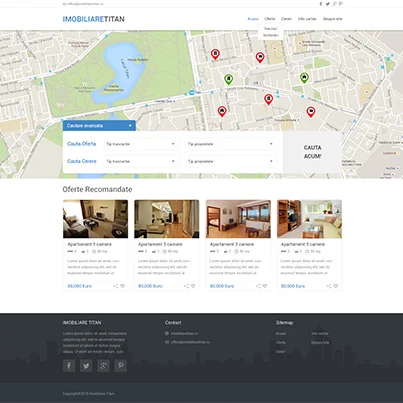 Creare site web de prezentare agentie imobiliara Imobiliare Titan
