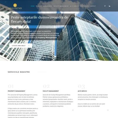 Creare site web de prezentare companie property management – Midas Partner