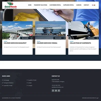 Creare site web de prezentare companie transport aerian international - Quick Monde
