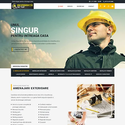 Creare site web de prezentare furnizor servicii de reparatii si amenajari interioare si exterioare - Reparatii De Top