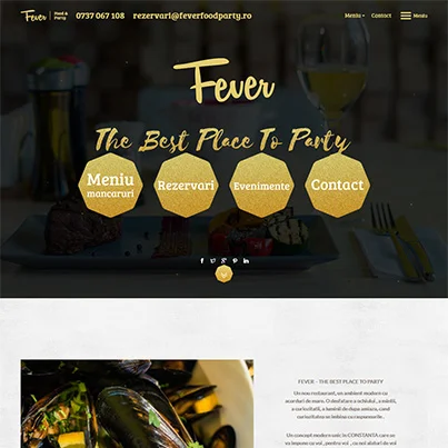 Creare site web de prezentare restaurant - Fever