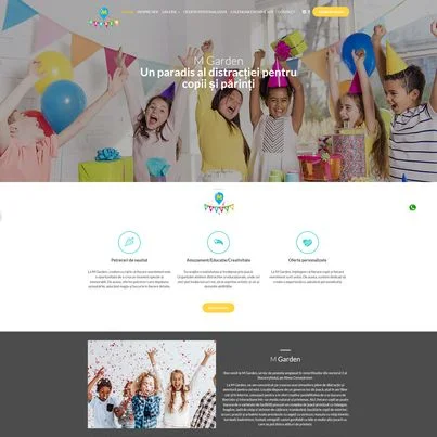 Creare  site web inchiriere locatie petreceri Bucuresti - M Garden