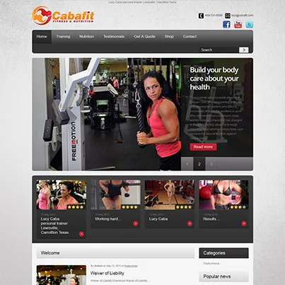 Creare site web prezentare antrenor fitness