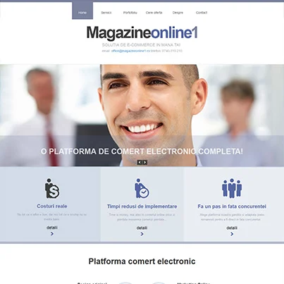 Creare site web prezentare platforma administrare magazine comert electronic