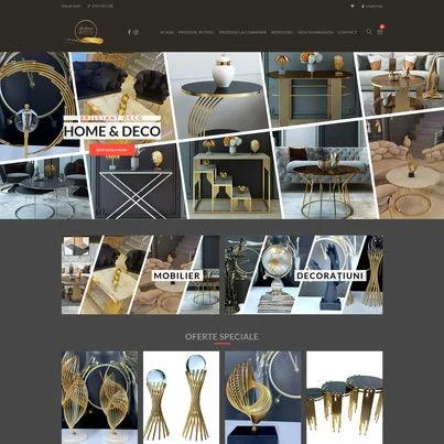 Creare site web vanzari online mobilier - Brilliant Deco