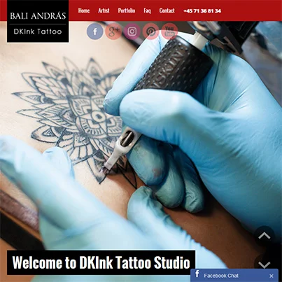 Creare website de prezentare salon tatuaje - DKInk Tattoo Copenhagen