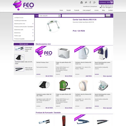 Design site comert electronic FEO