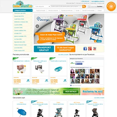 Design site comert  online articole pentru copii - Bebe Strumf