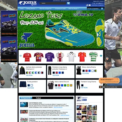 Design site ecommerce articole sportive JOMA