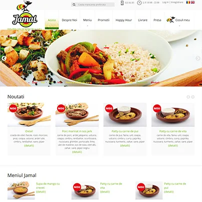 Design site platforma comenzi online mancare jamaicana - JamalFood