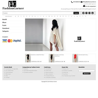 Design site vanzari online - Fashion corner