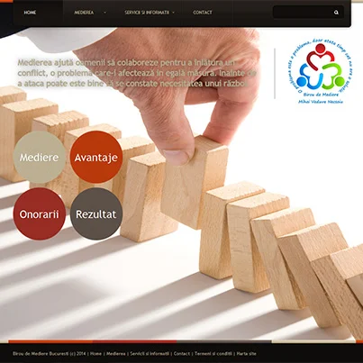 Design site web birou mediator Bucuresti