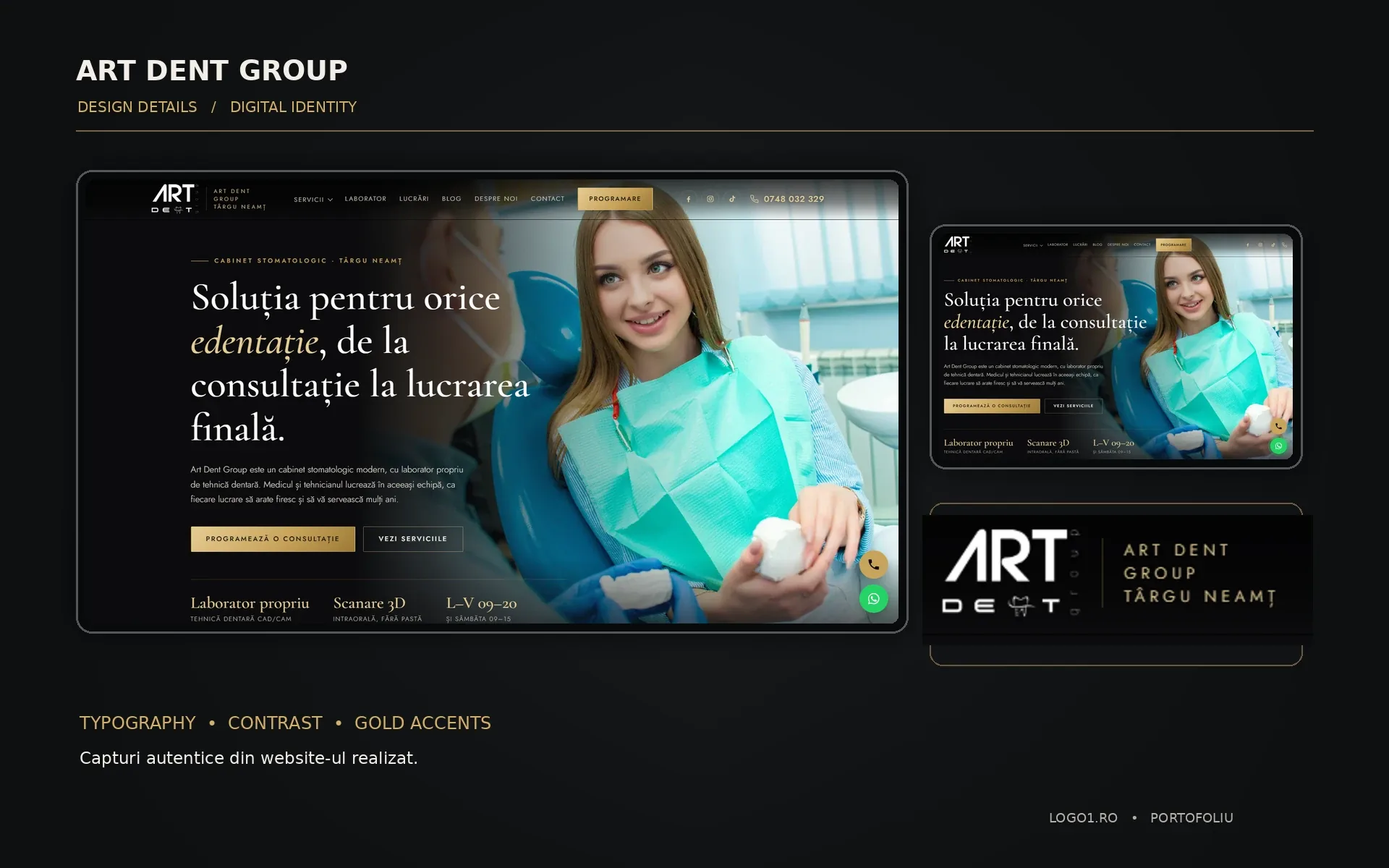 Design site web clinică stomatologică - Art Dent Group