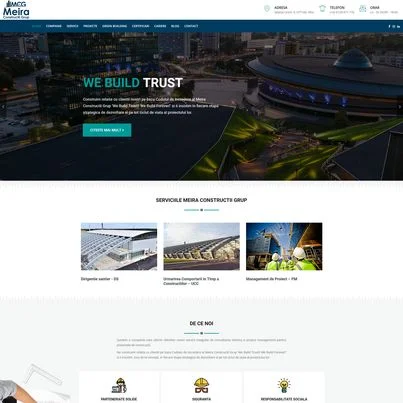 Design site web  companie constructii - Meira Constructii Grup