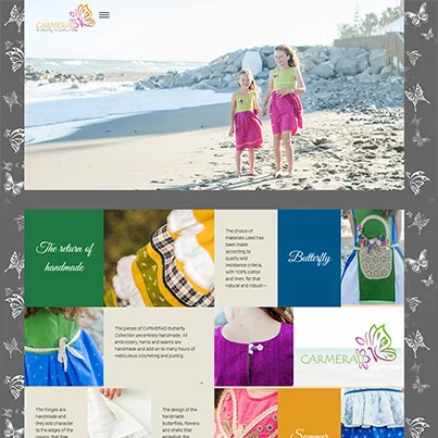 Design site web de prezentare atelier de creatie vestimentara pentru copii - Carmerad