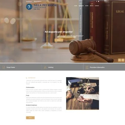 Design site web de prezentare cabinet avocatura - Cabinet de avocat Nela Petrisor