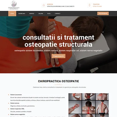 Design site web de prezentare cabinet chiropractica si osteopatie - Chiropractica Osteopatie