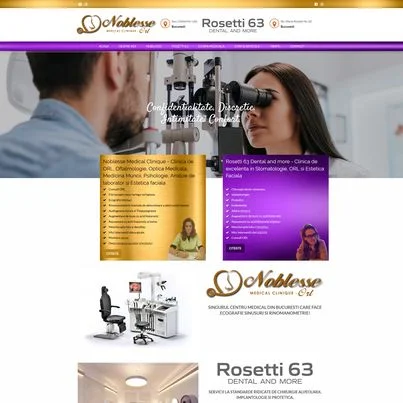 Design site web de prezentare clinica ORL - NOBLESSE MEDICAL CLINIQUE
