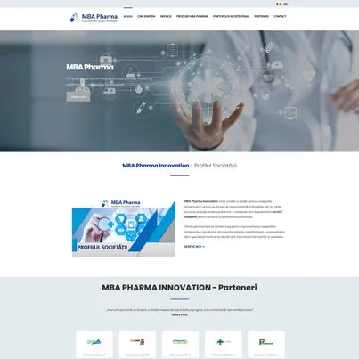 Design site web de prezentare companie farmaceutica - MBA Pharma