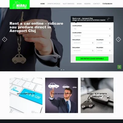 Design site web de prezentare firma Rent A Car - Niraj
