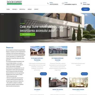 Design site web de prezentare furnizor usi de garaj - Door Expert