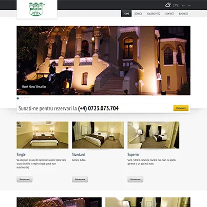 Design site web de prezentare hotel - Hanu Berarilor