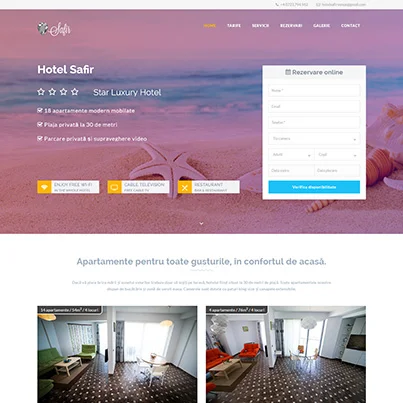 Design site web de prezentare hotel - Safir