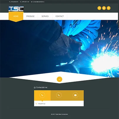 Design site web de prezentare producator structuri metalice, produse metal si fier forjat - Total Steel Conection