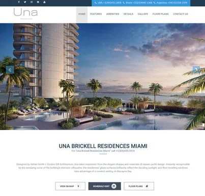 Design site web de prezentare proiect imobiliar - Una Brickell Residences Miami