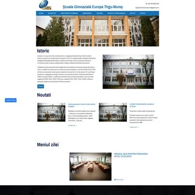 Design site web de prezentare - Scoala Gimnaziala Europa