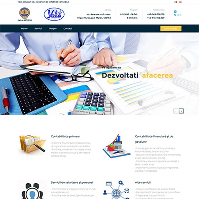 Design site web de prezentare societate de expertiza contabila - Yola Consult