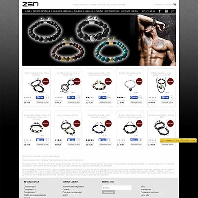 Design site web de vanzari online - Bratari Shamballa