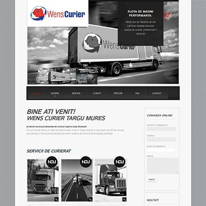Design site web firma curierat national - Wens Curier