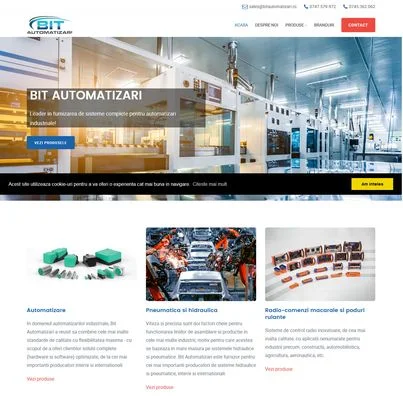 Design site web furnizor sisteme automatizari industriale - Bit Automatizari