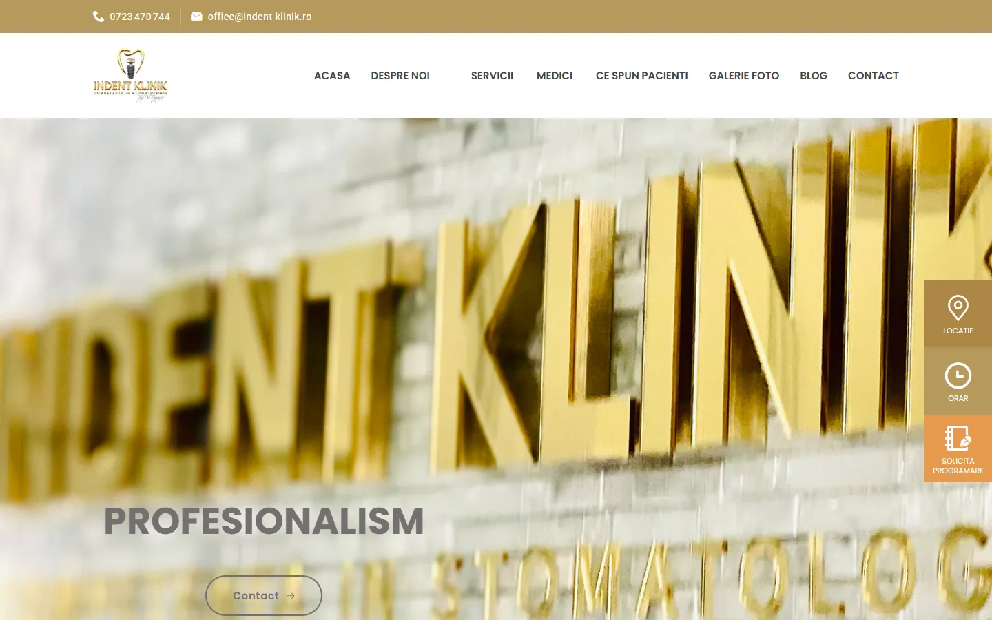 Design site web de prezentare clinică stomatologie - InDent Klinik