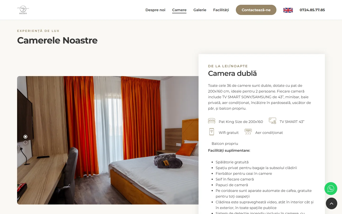 Design site web de prezentare hotel - Wezen Vama Veche
