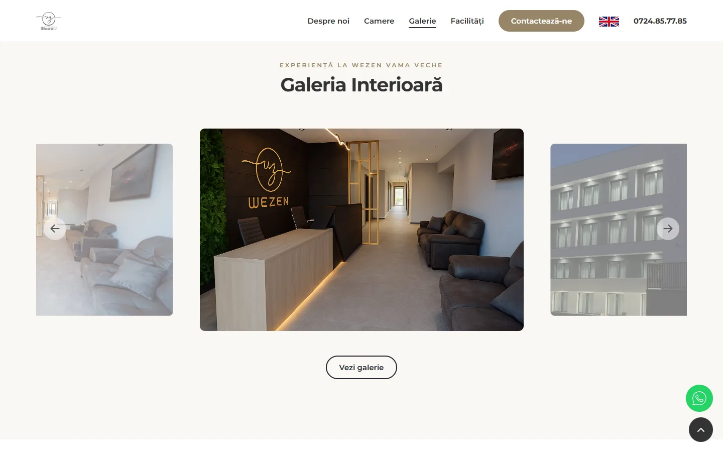 Design site web de prezentare hotel - Wezen Vama Veche