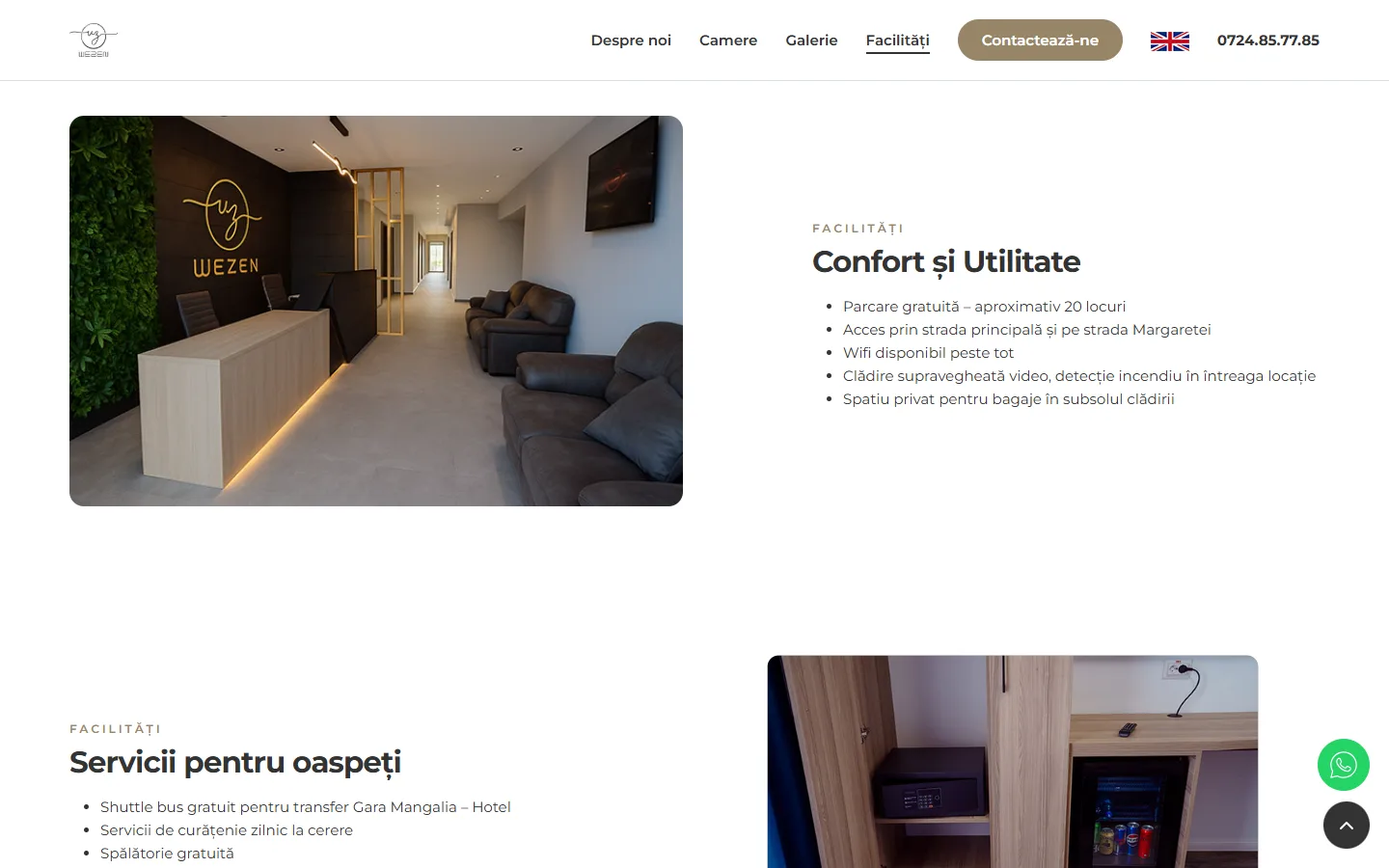 Design site web de prezentare hotel - Wezen Vama Veche