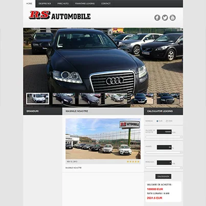 Design site web prezentare parc auto