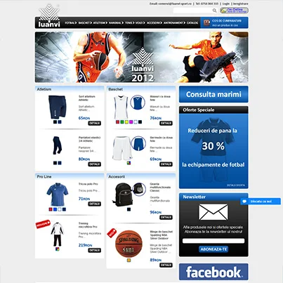 Design site web vanzari online articole sportive  - Sport Expert