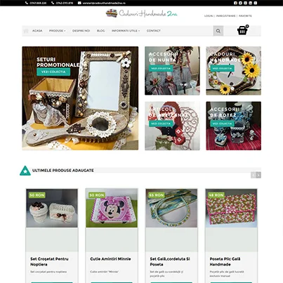 Design site web vanzari online cadouri handmade