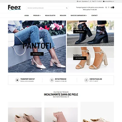 Design site web vanzari online incartaminte dama din piele - www.feez.ro