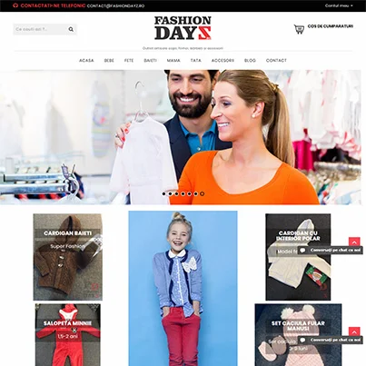 Design site web vanzari online outlet imbracaminte si accesorii - Fashion Dayz