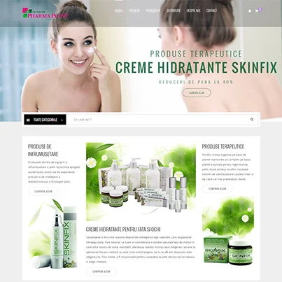 Design site web vanzari online produse infrumusetare si terapeutice - Onfarm