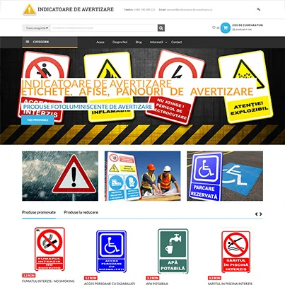 Realizare site web comert online produse fotoluminiscente de avertizare
