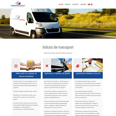 Realizare site web de prezentare firma curierat - Sabtrans