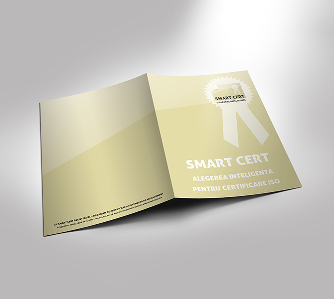 Design mapa de prezentare firma servicii de certificare Smart Cert