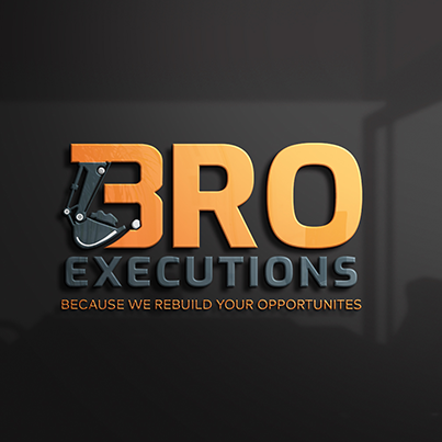 Design logo 3D firma inchirieri utilaje constructii - Bro Execution