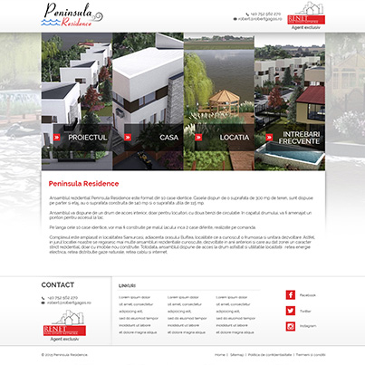 Creare site web de prezentare ansamblul rezidential Peninsula Residence
